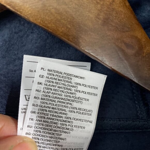 NEW Adidas Men's S Blue Hooded Sweatshirt With Zip Pocket 100% Polyester - Picture 6 of 10